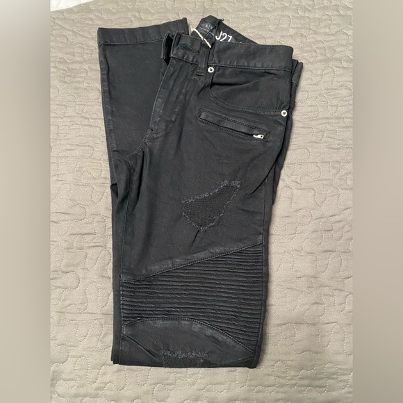 Men’s  Armani Exchange SKINNY BIKER STRETCH COTTON DENIM JEANS, size 28, black - Picture 8 of 10